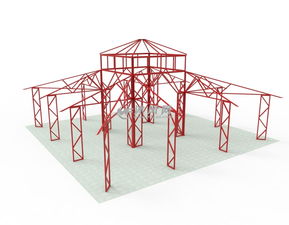 房屋金属结构架模型